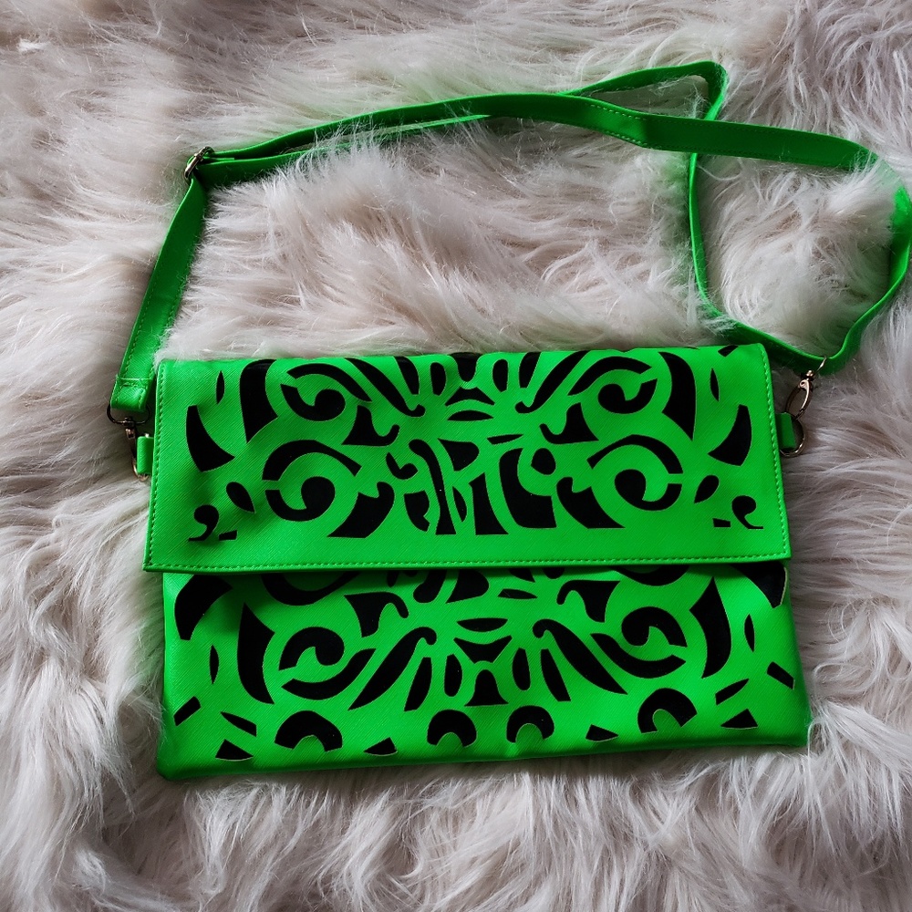Bright green fashion handbag